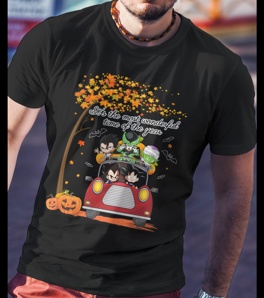 It's The Most Wonderful Time Of The Year With Halloween Characters In Car T-Shirt