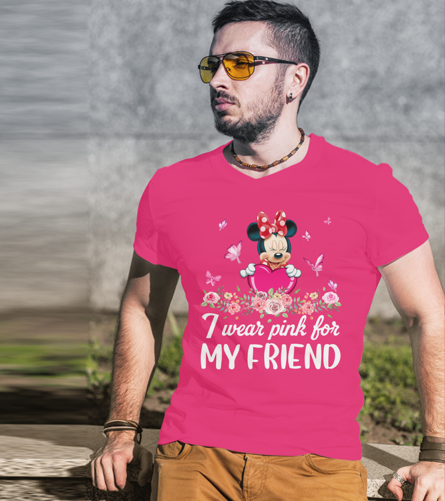 I Wear Pink For My Friend Minnie T-Shirt
