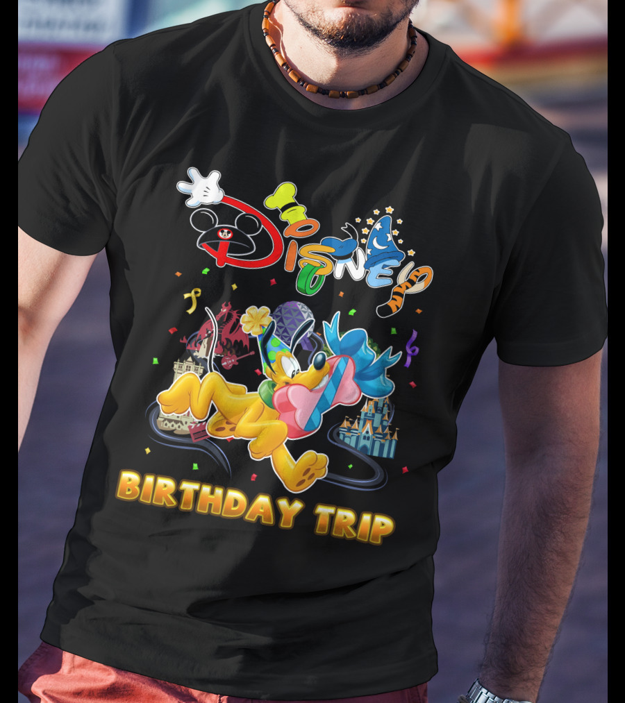 Disney Pluto Birthday Trip Celebration Adventure T-Shirt