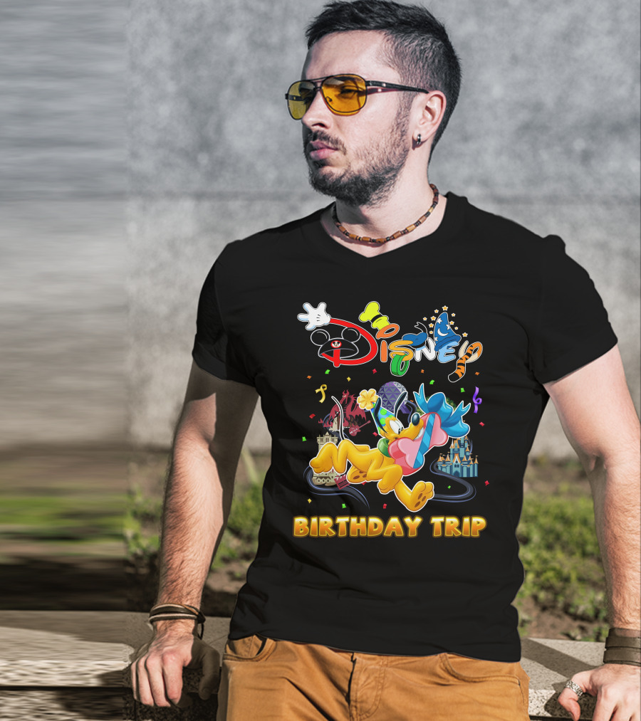 Disney Pluto Birthday Trip Celebration Adventure T-Shirt
