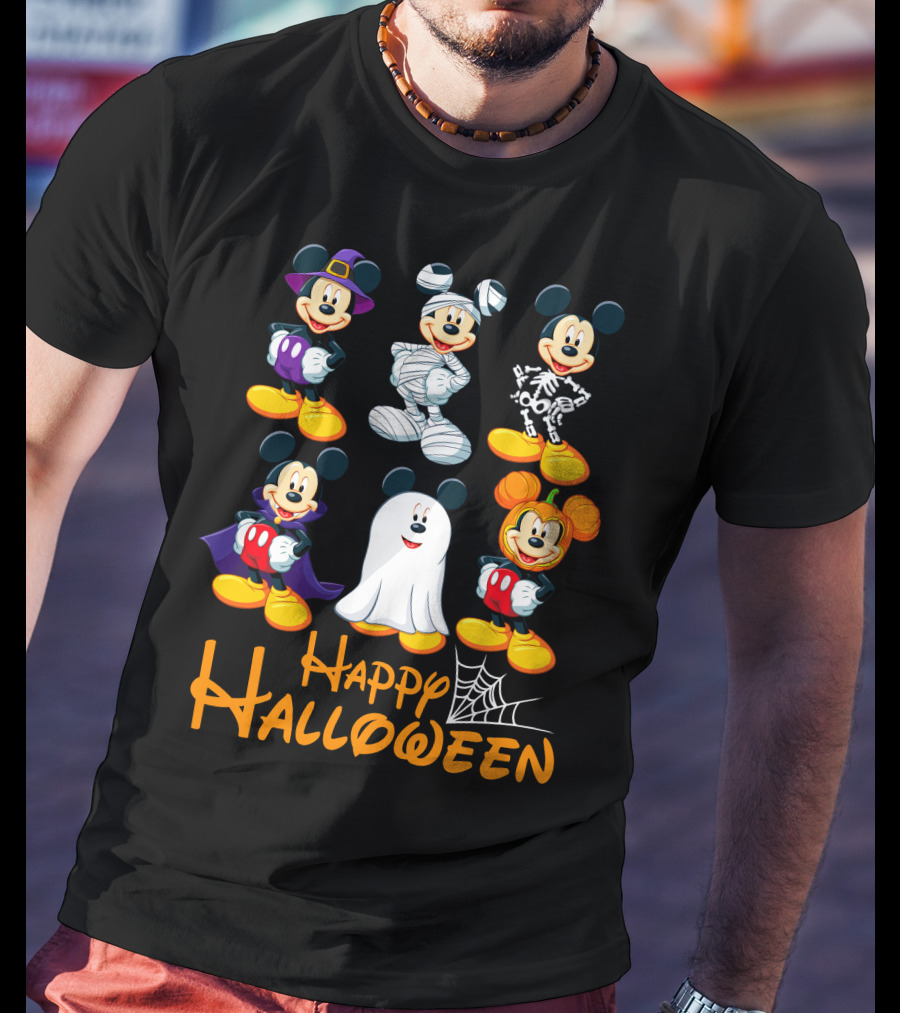 Happy Halloween Mickey Mouse Costumes Collection T-Shirt