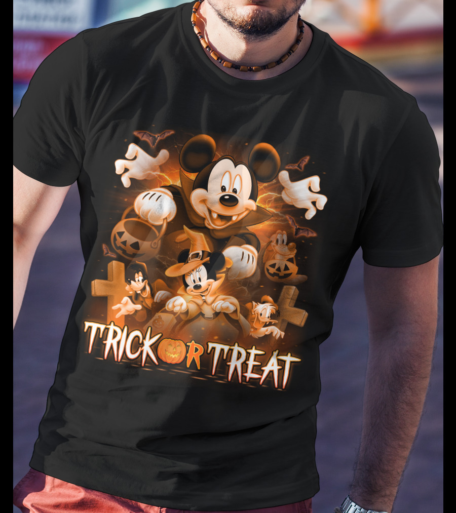 Trick Or Treat Mickey Mouse Halloween Adventure T-Shirt