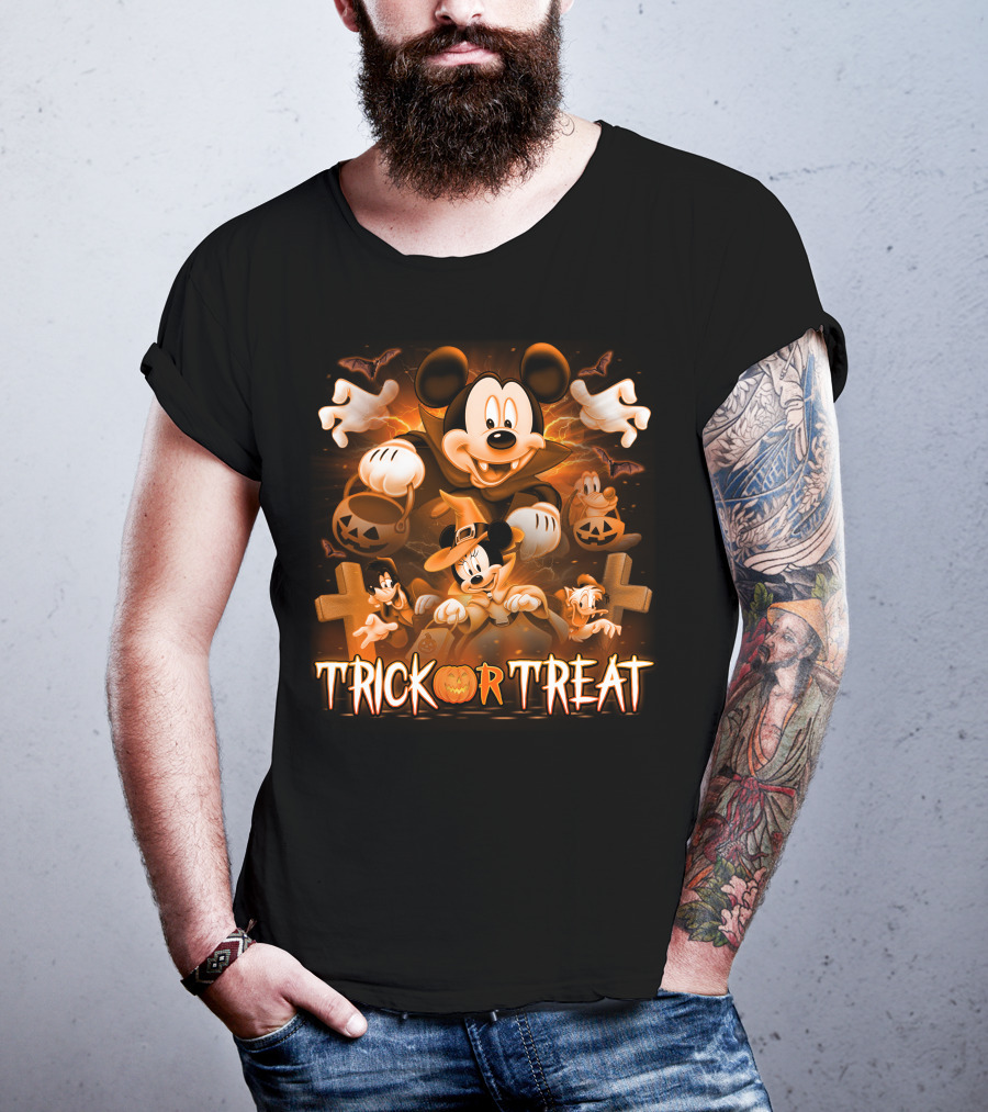 Trick Or Treat Mickey Mouse Halloween Adventure T-Shirt