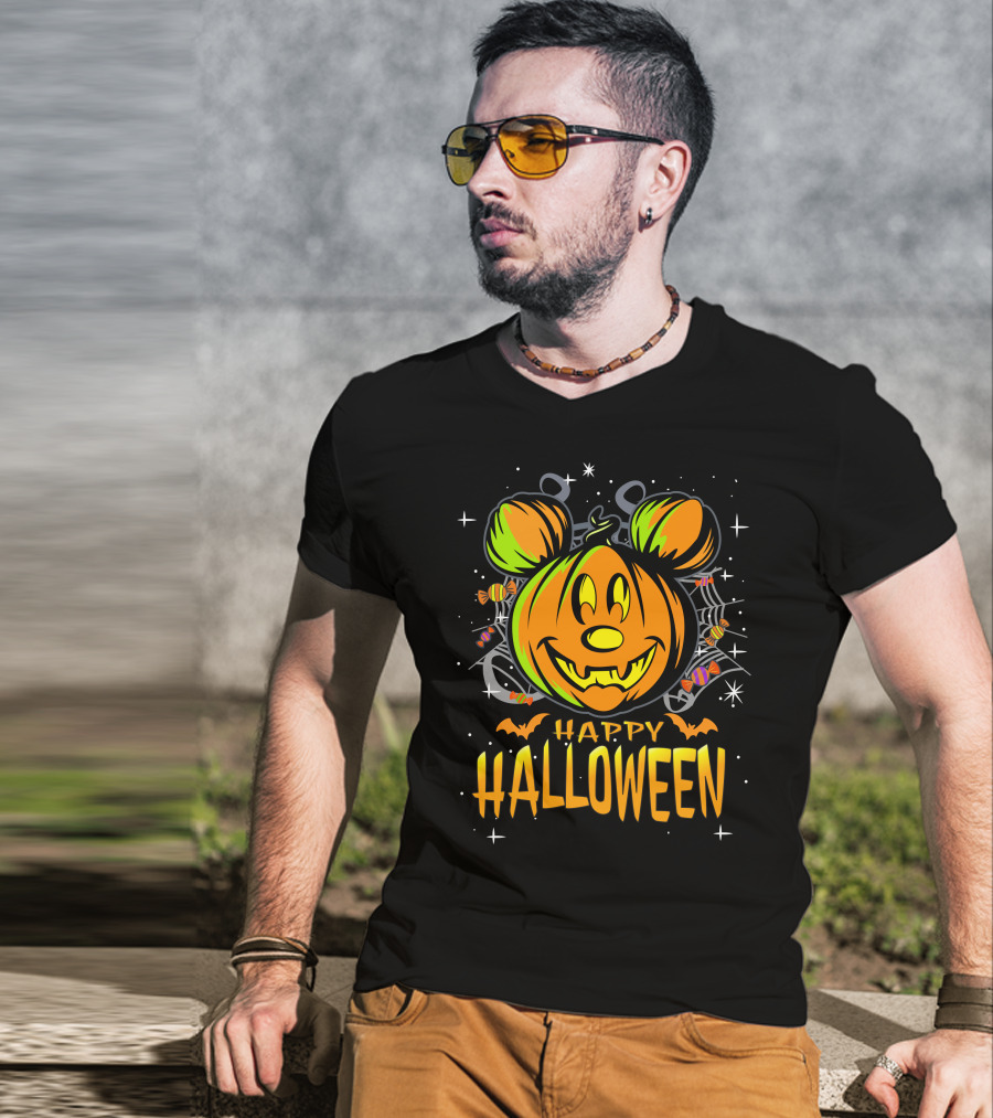 Mickey Pumpkin Happy Halloween T-Shirt