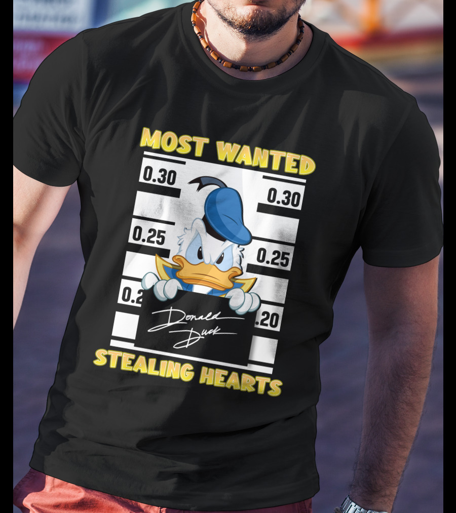Most Wanted Donald Duck Stealing Hearts T-Shirt