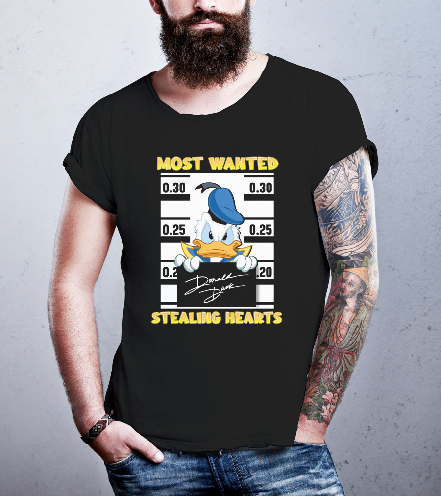 Most Wanted Donald Duck Stealing Hearts T-Shirt