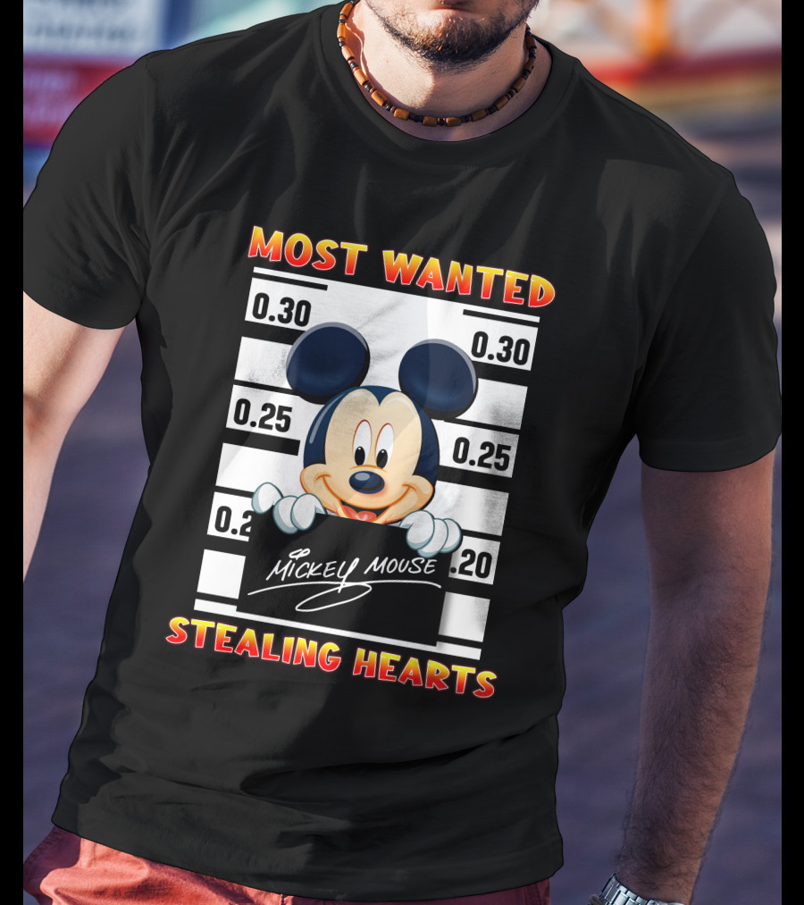 Most Wanted Mickey Mouse Stealing Hearts T-Shirt