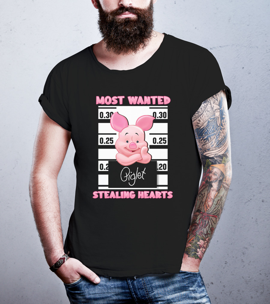 Most Wanted Piglet Stealing Hearts T-Shirt