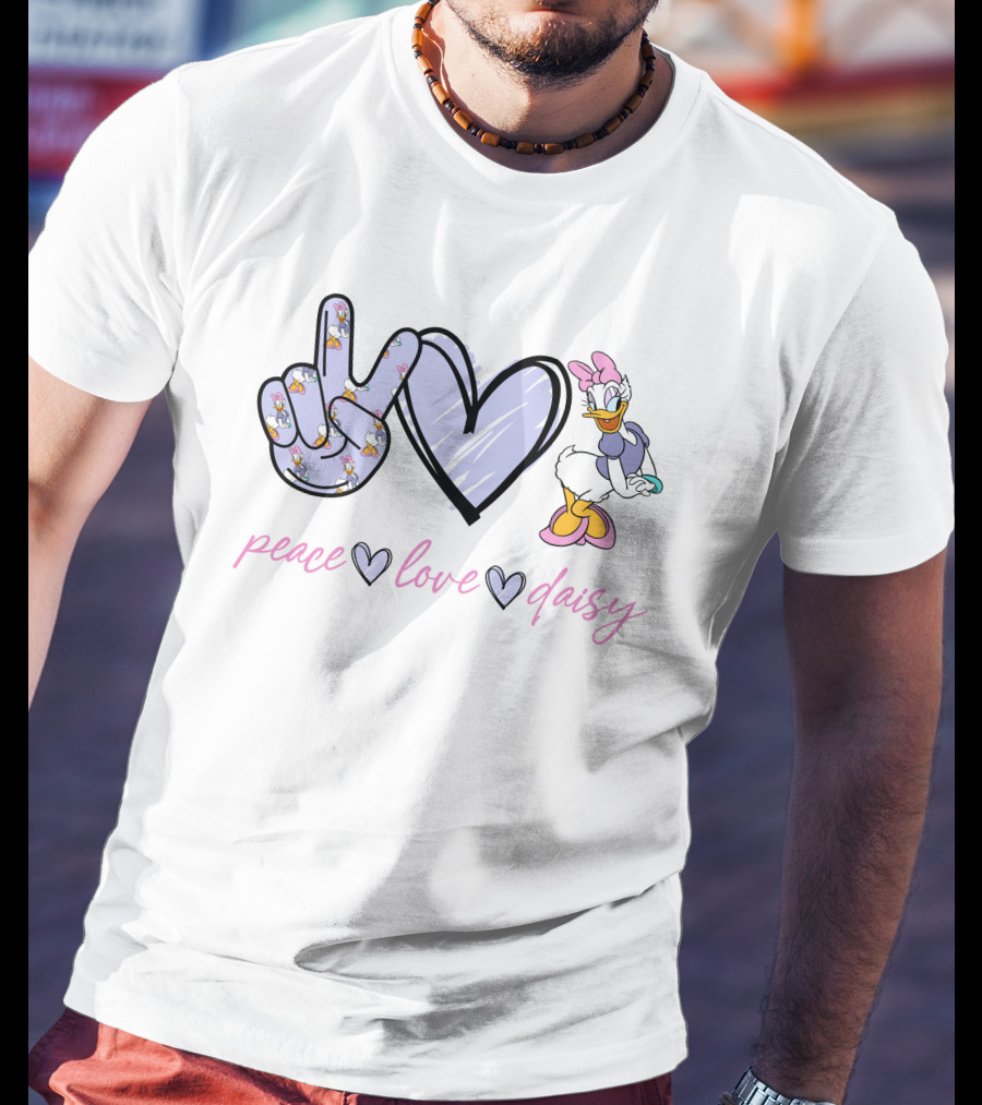 Peace Love Daisy Duck T-Shirt