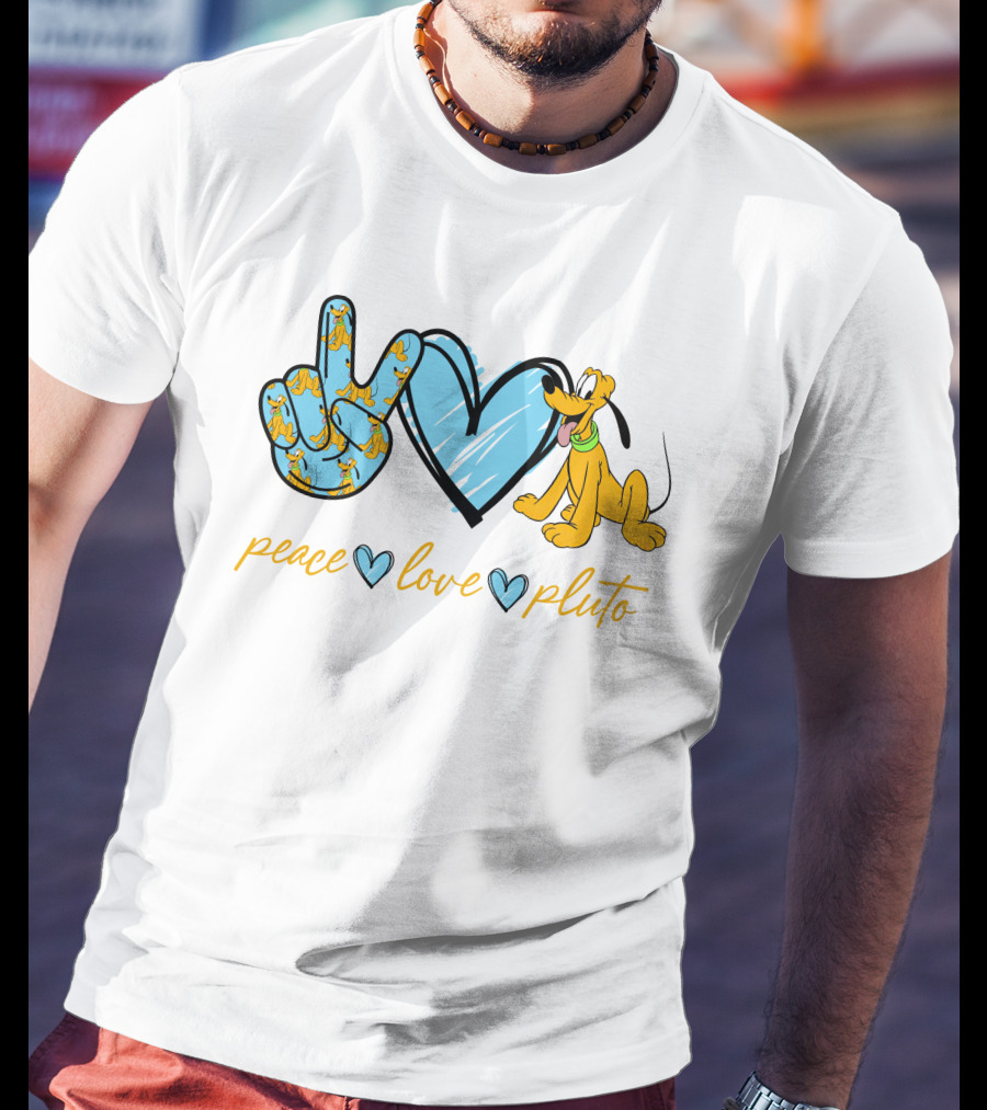 Peace Love Pluto Vintage Cartoon Inspired T-Shirt