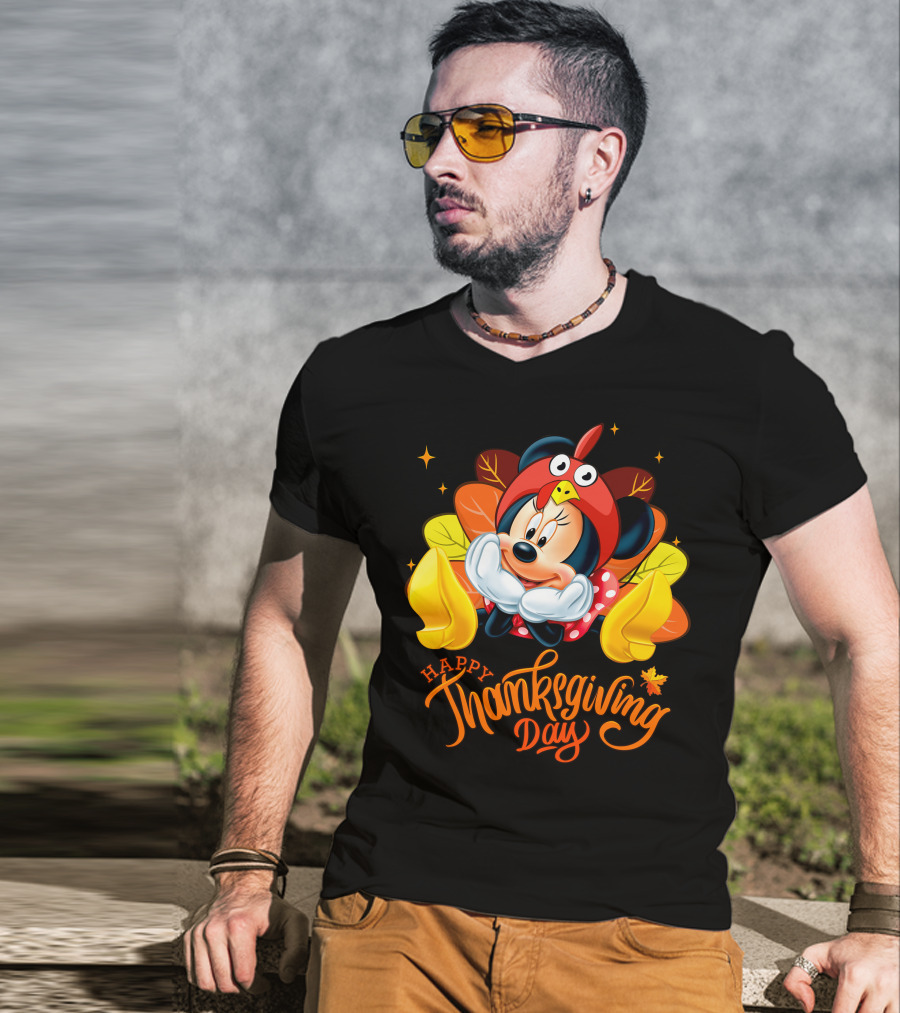 Minnie Happy Thanksgiving Day Turkey Costume T-Shirt