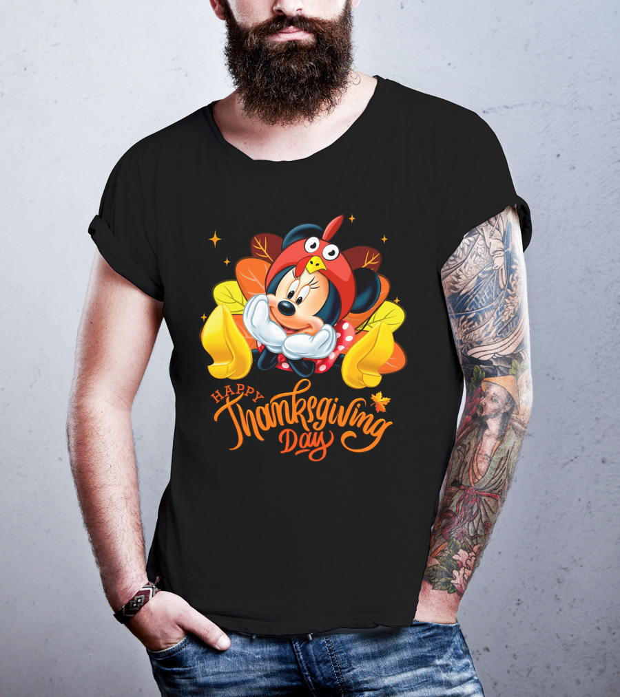 Minnie Happy Thanksgiving Day Turkey Costume T-Shirt