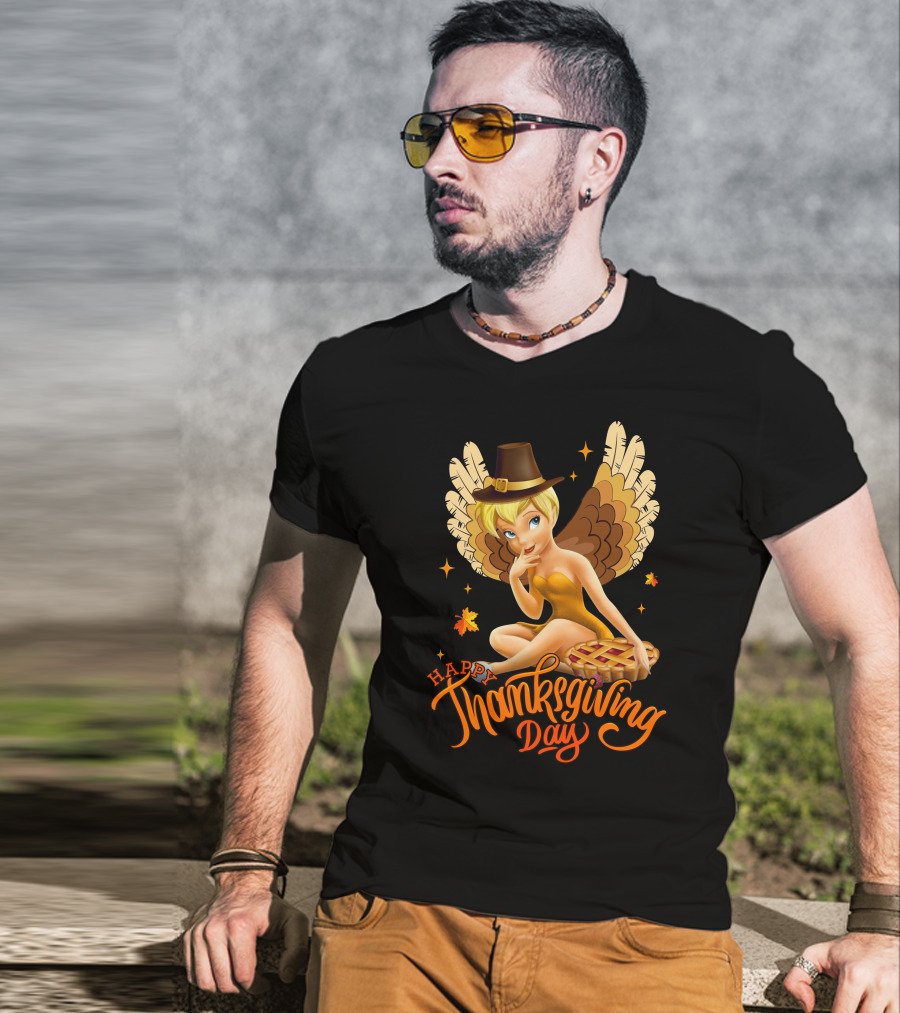 Tinkerbell Happy Thanksgiving Day T-Shirt