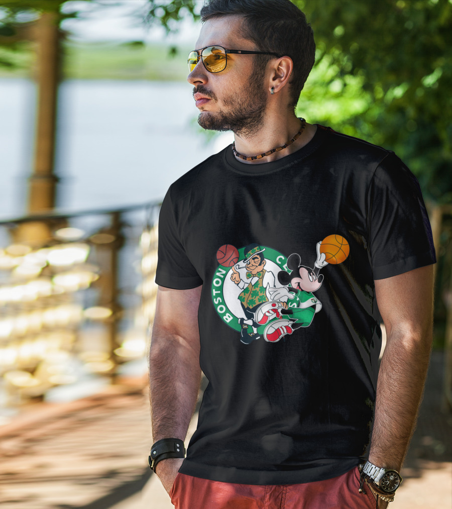 Mickey Boston Celtics Basketball Fantasy T-Shirt