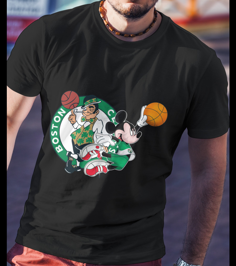 Mickey Boston Celtics Basketball Fantasy T-Shirt