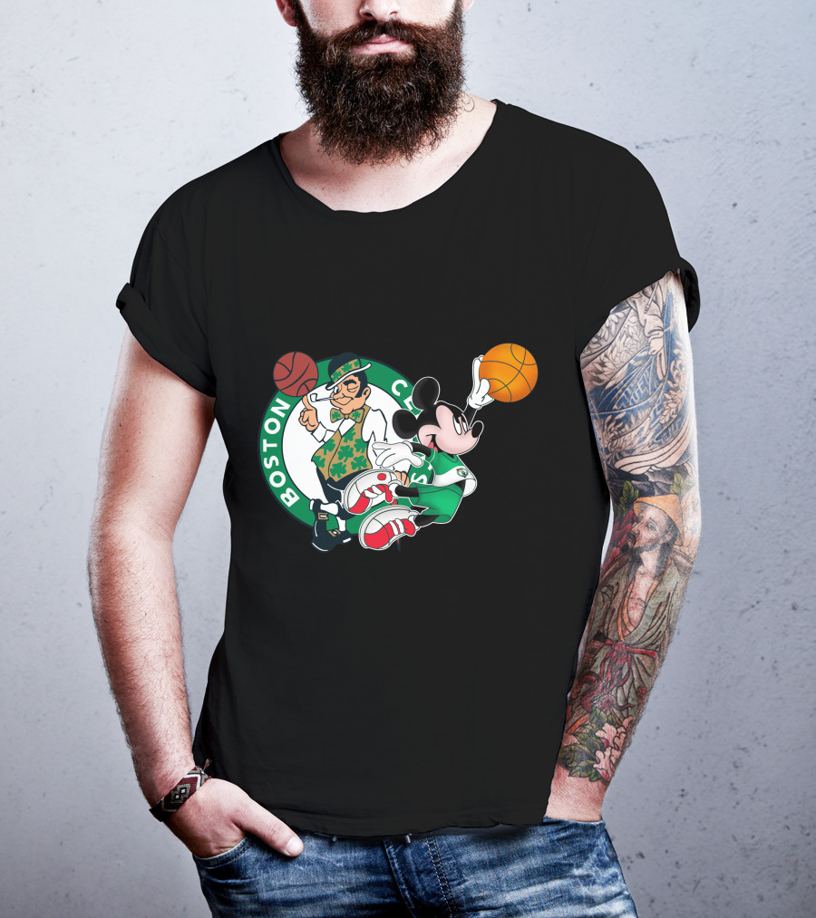 Mickey Boston Celtics Basketball Fantasy T-Shirt
