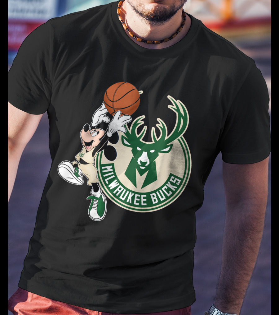 Mickey Milwaukee Bucks Basketball T-Shirt
