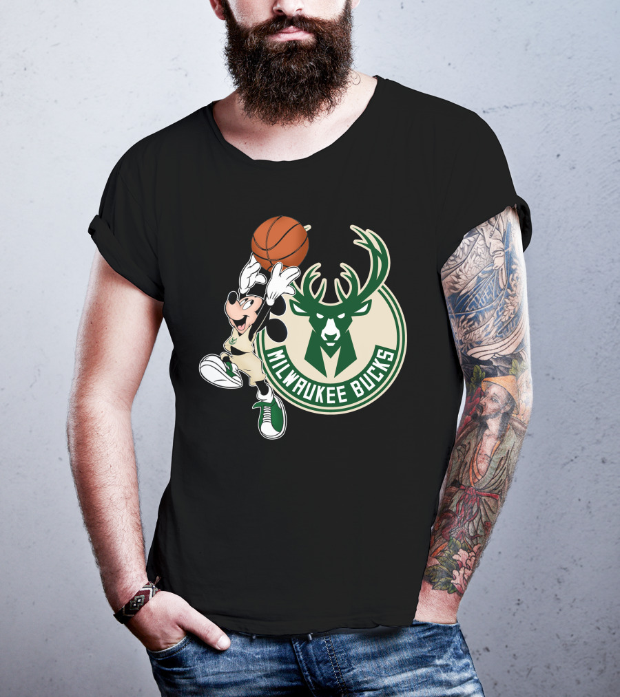 Mickey Milwaukee Bucks Basketball T-Shirt