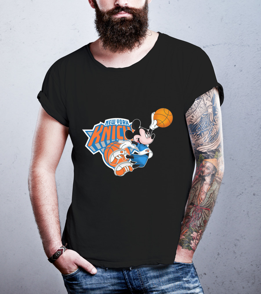 New York Knicks Mickey Basketball T-Shirt