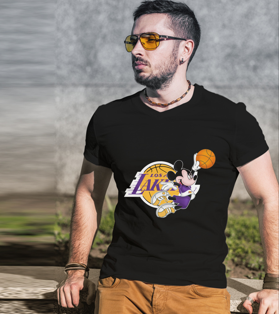 Mickey Los Angeles Lakers Basketball T-Shirt