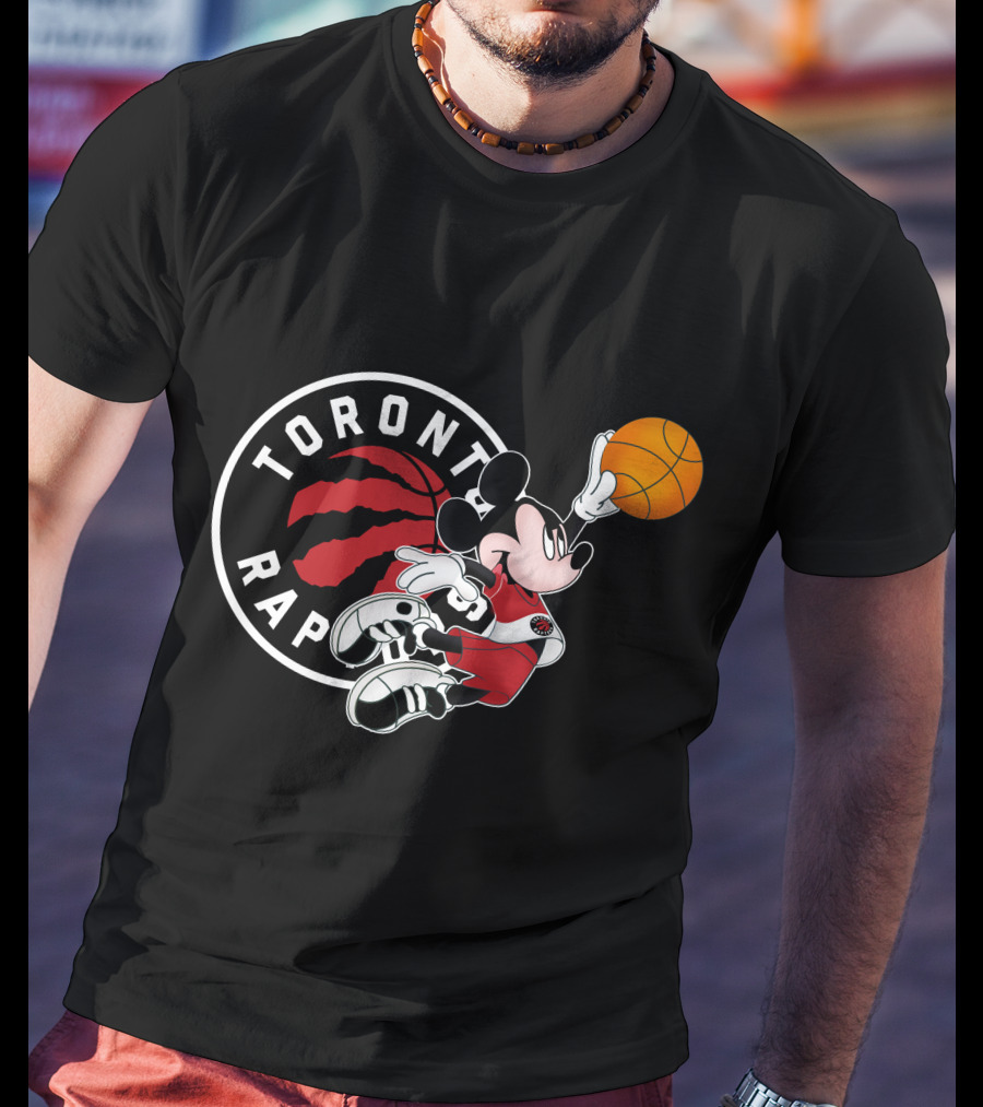 Toronto Raptors Mickey Basketball Dunk T-Shirt