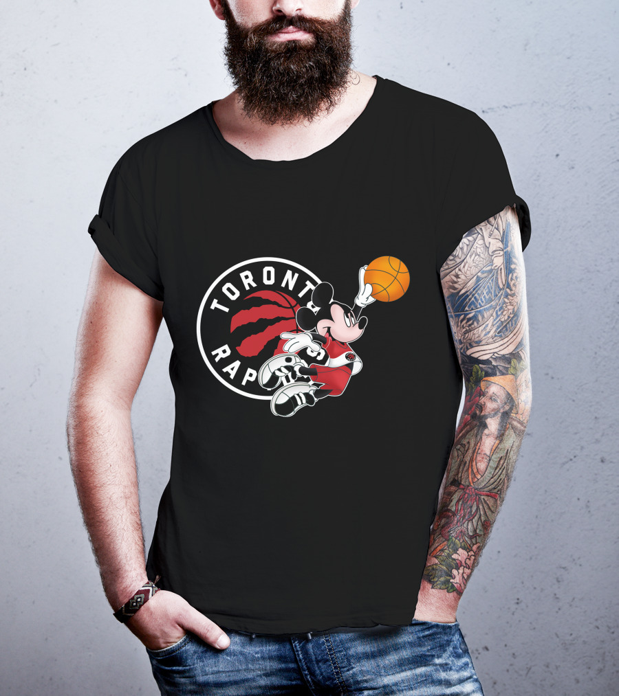 Toronto Raptors Mickey Basketball Dunk T-Shirt