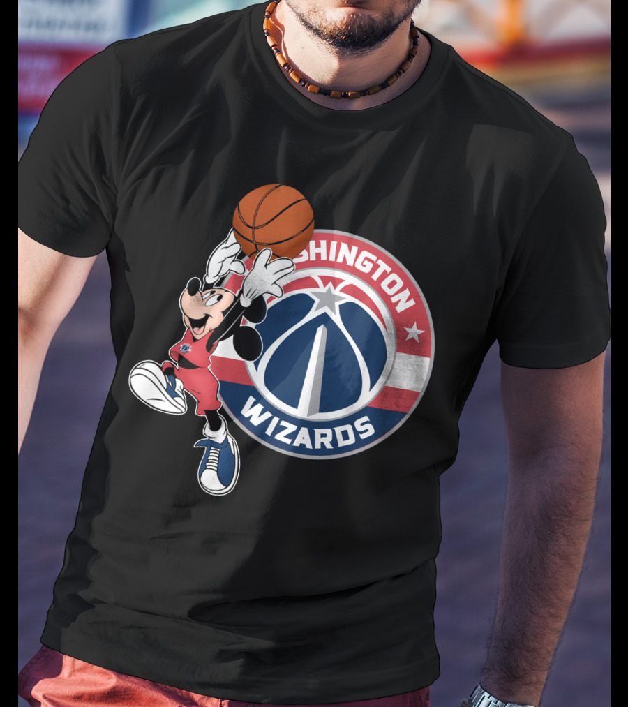 Washington Wizards Mickey Mouse Basketball T-Shirt