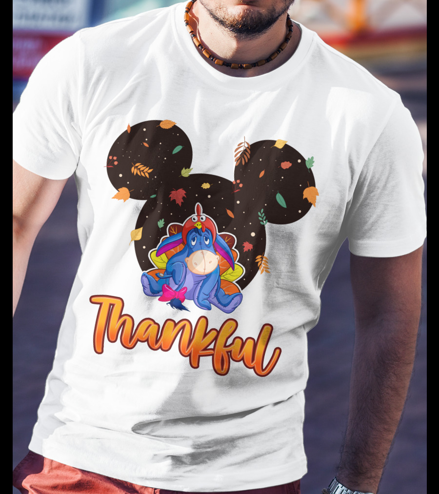 Eeyore Thankful Fall Mickey Ears T-Shirt