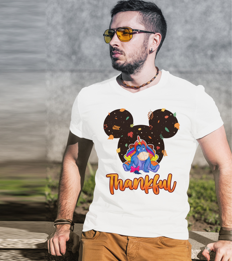 Eeyore Thankful Fall Mickey Ears T-Shirt