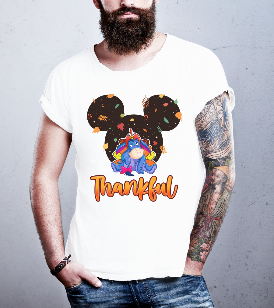 Eeyore Thankful Fall Mickey Ears T-Shirt