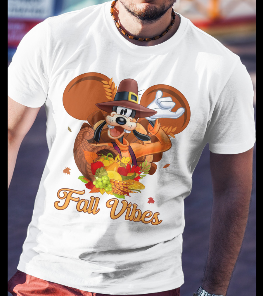 Goofy Fall Vibes Thanksgiving Cornucopia T-Shirt
