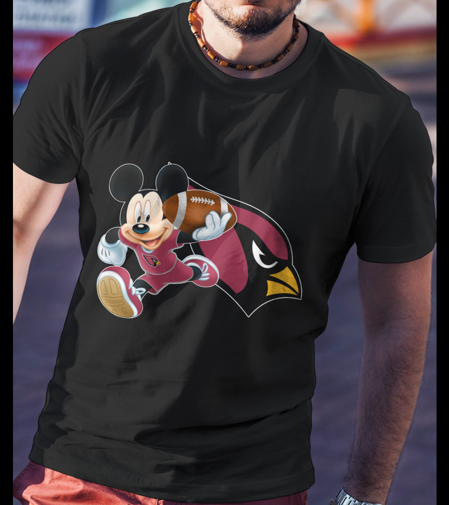 Mickey Arizona Cardinals Football Run T-Shirt
