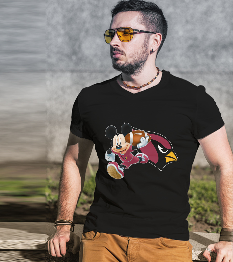 Mickey Arizona Cardinals Football Run T-Shirt