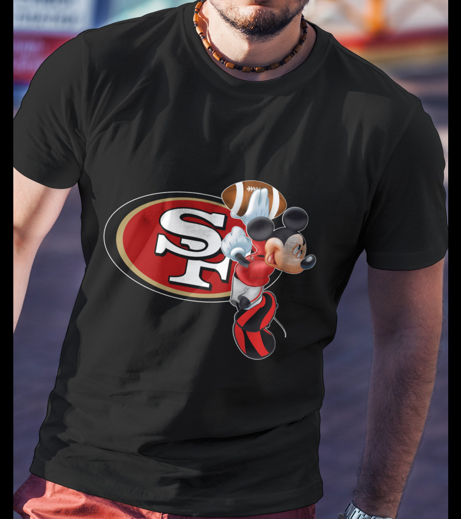 Mickey Mouse San Francisco 49ers Football T-Shirt
