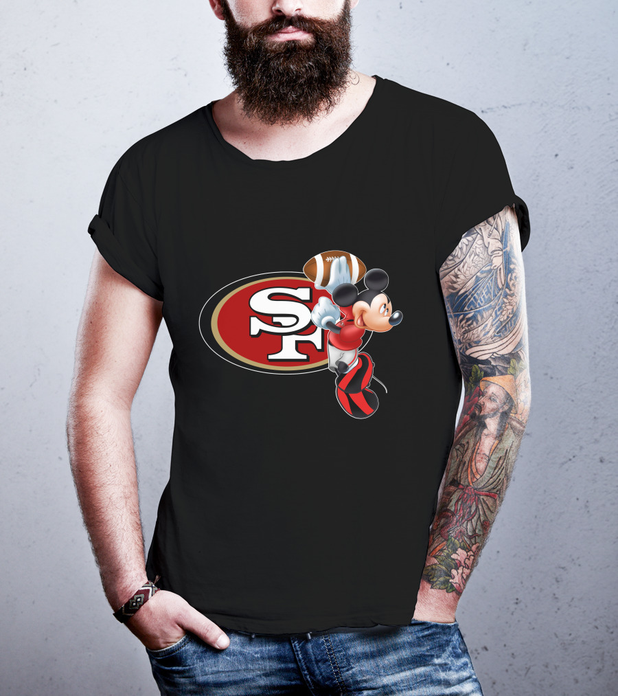 Mickey Mouse San Francisco 49ers Football T-Shirt