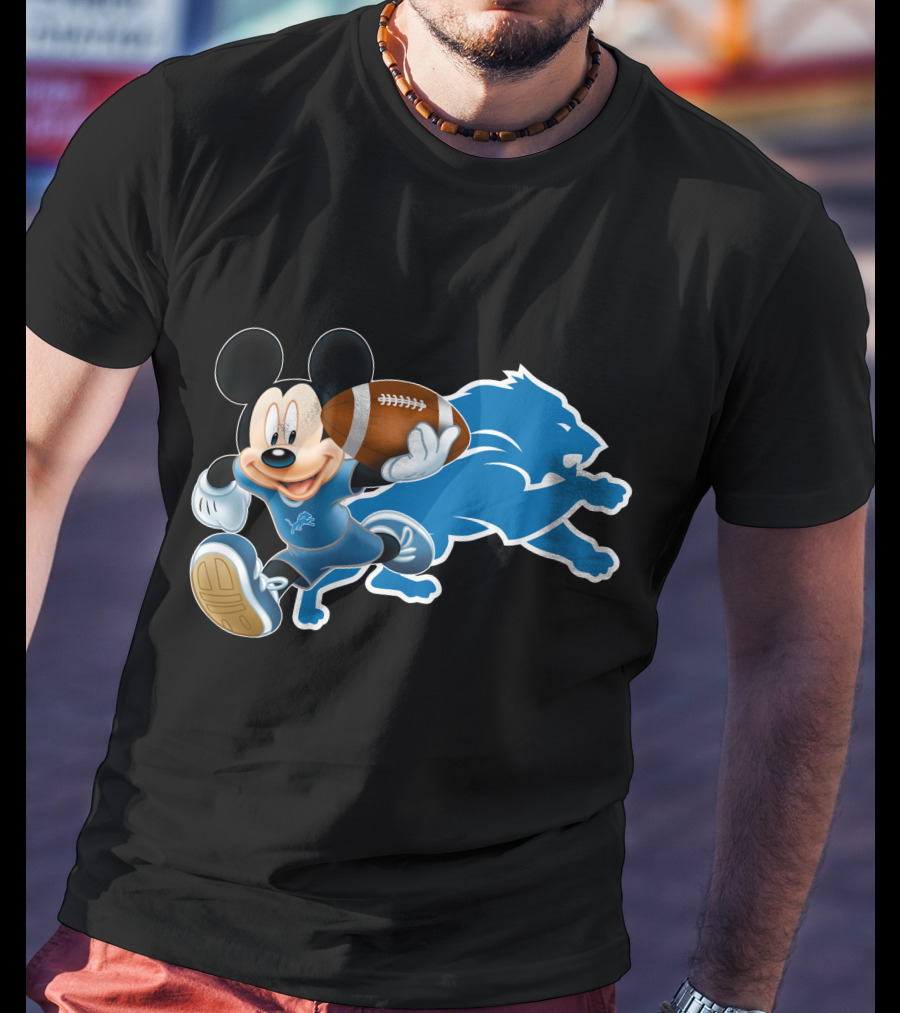 Mickey Mouse Detroit Lions Football T-Shirt