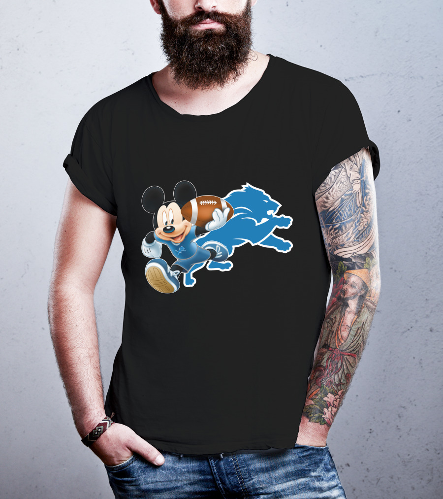 Mickey Mouse Detroit Lions Football T-Shirt