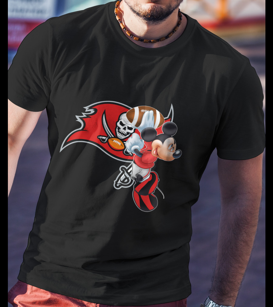 Mickey Buccaneers Football Crossover Tbb T-Shirt