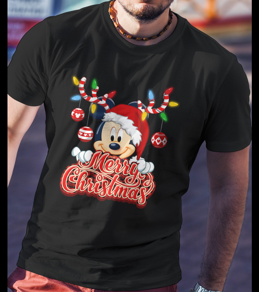 Mickey Mouse Merry Christmas Festive T-Shirt