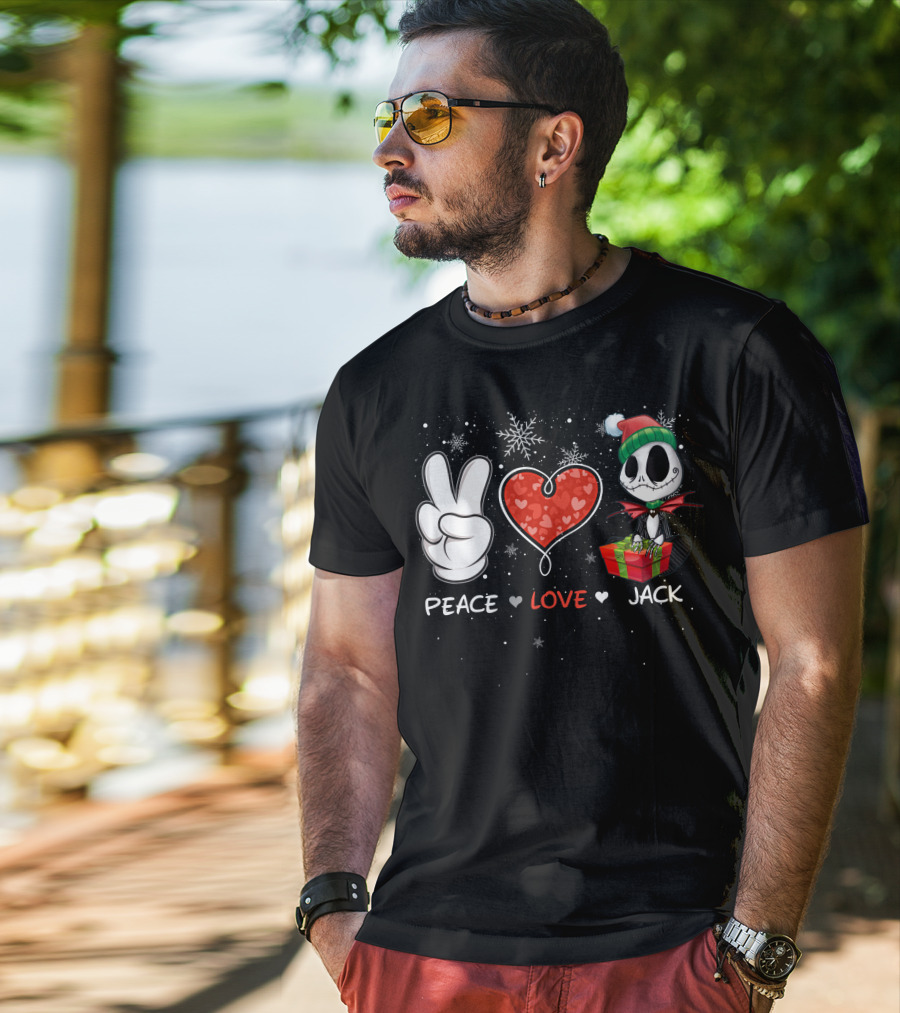 Peace Love Jack Christmas Gift T-Shirt