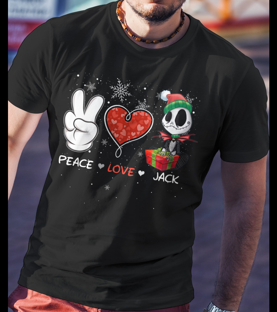 Peace Love Jack Christmas Gift T-Shirt