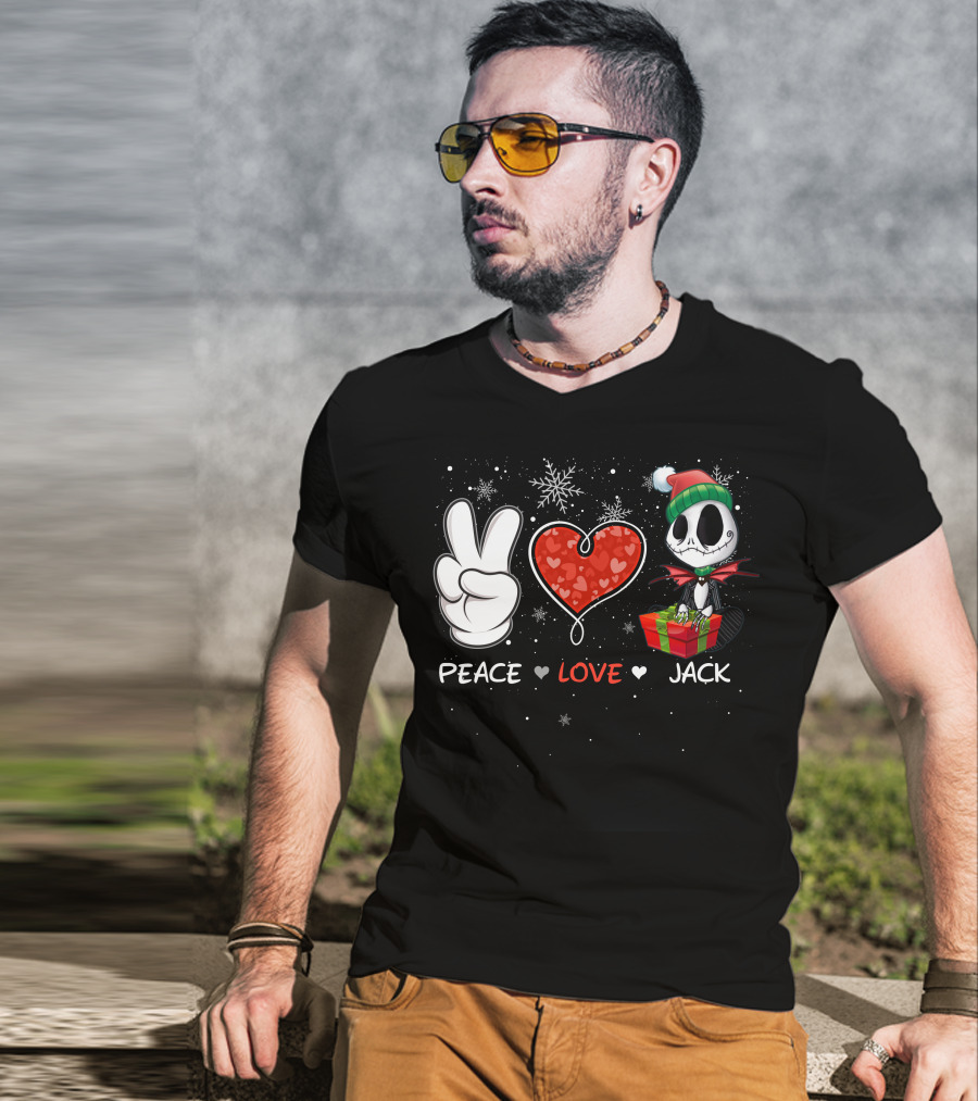 Peace Love Jack Christmas Gift T-Shirt