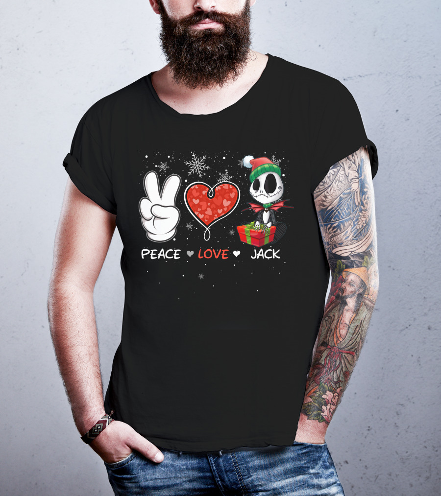 Peace Love Jack Christmas Gift T-Shirt