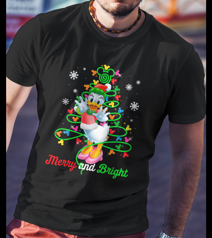 Merry And Bright Daisy Holiday Celebration T-Shirt