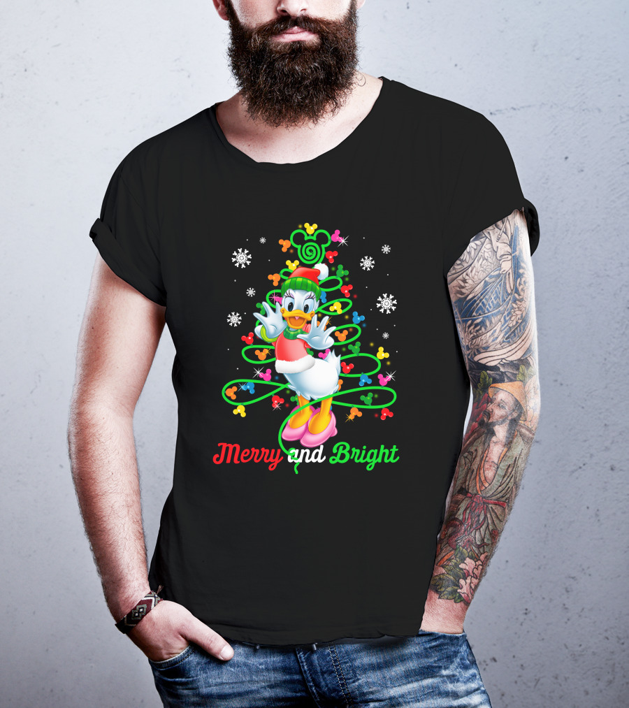 Merry And Bright Daisy Holiday Celebration T-Shirt