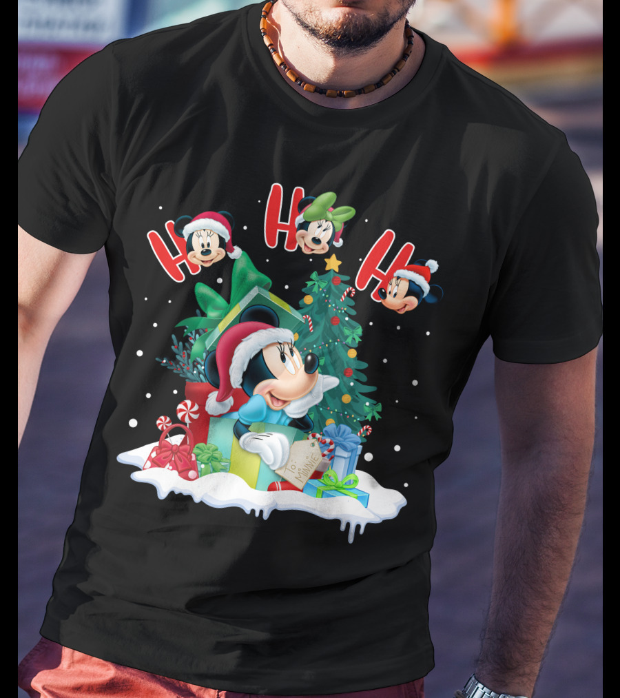 Ho Ho Ho Merry Christmas Minnie Mouse Holiday Magic T-Shirt
