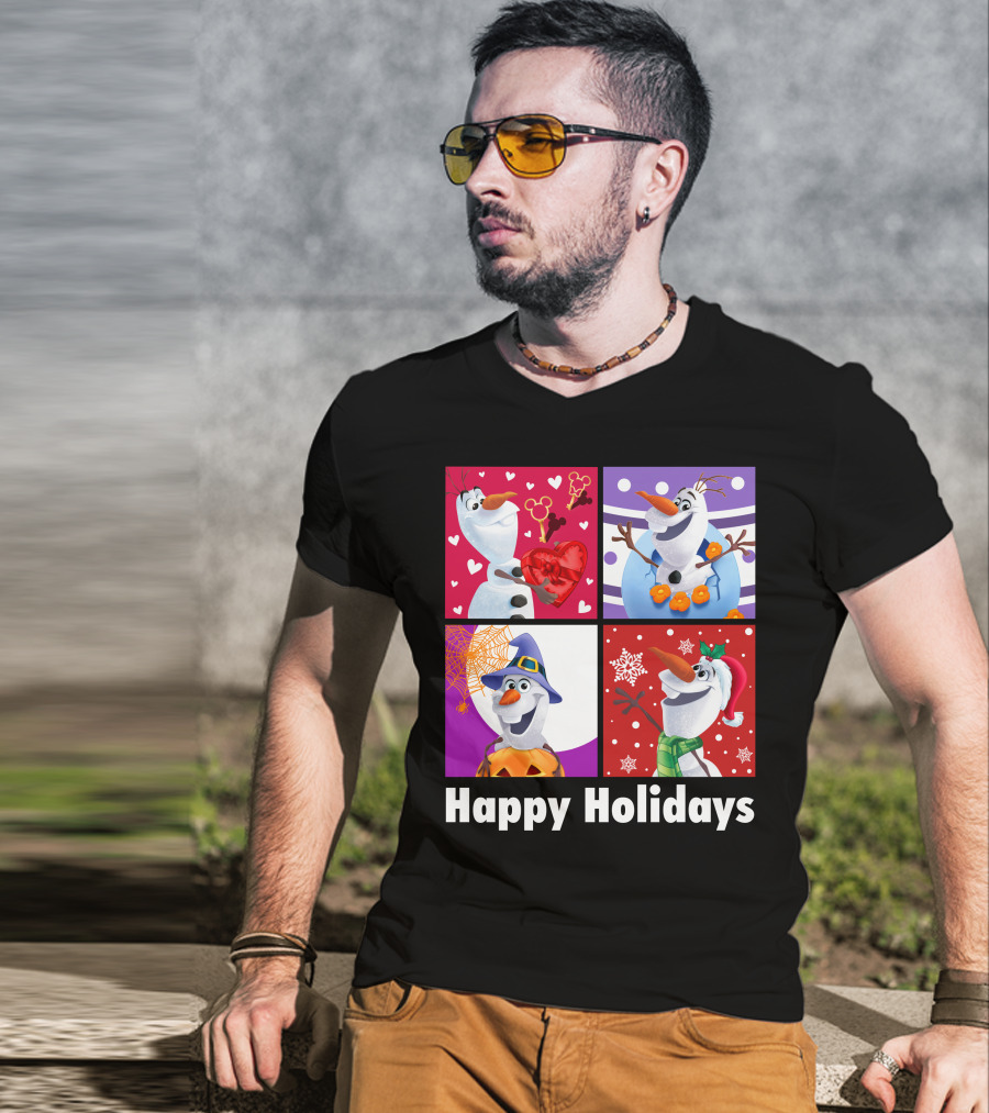 Happy Holidays Olaf Seasonal Celebrations T-Shirt