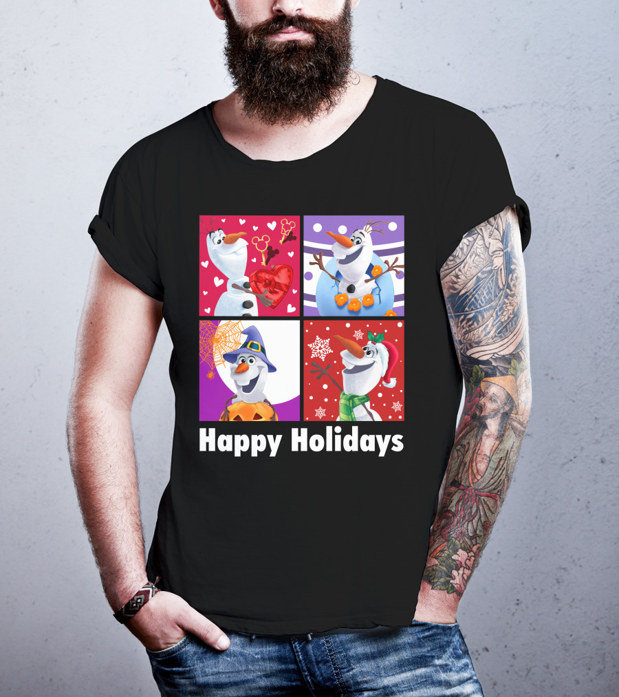 Happy Holidays Olaf Seasonal Celebrations T-Shirt