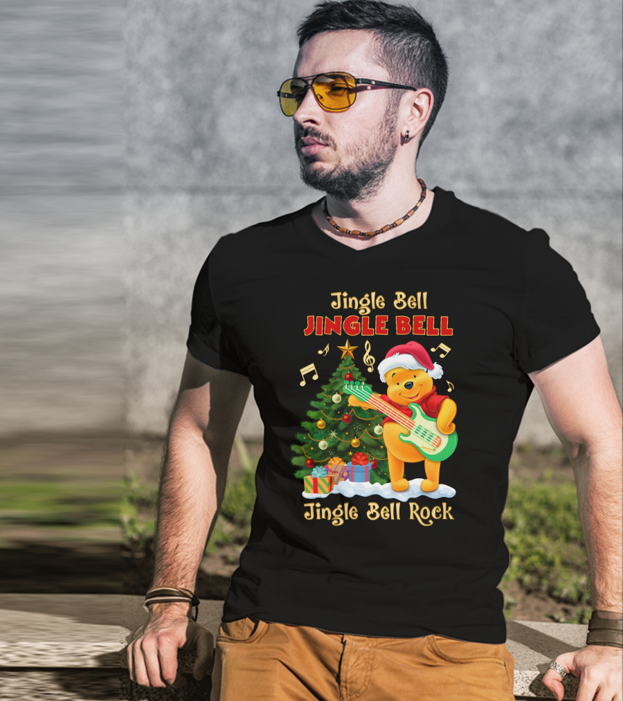 Jingle Bell Jingle Bell Jingle Bell Rock Christmas Pooh T-Shirt