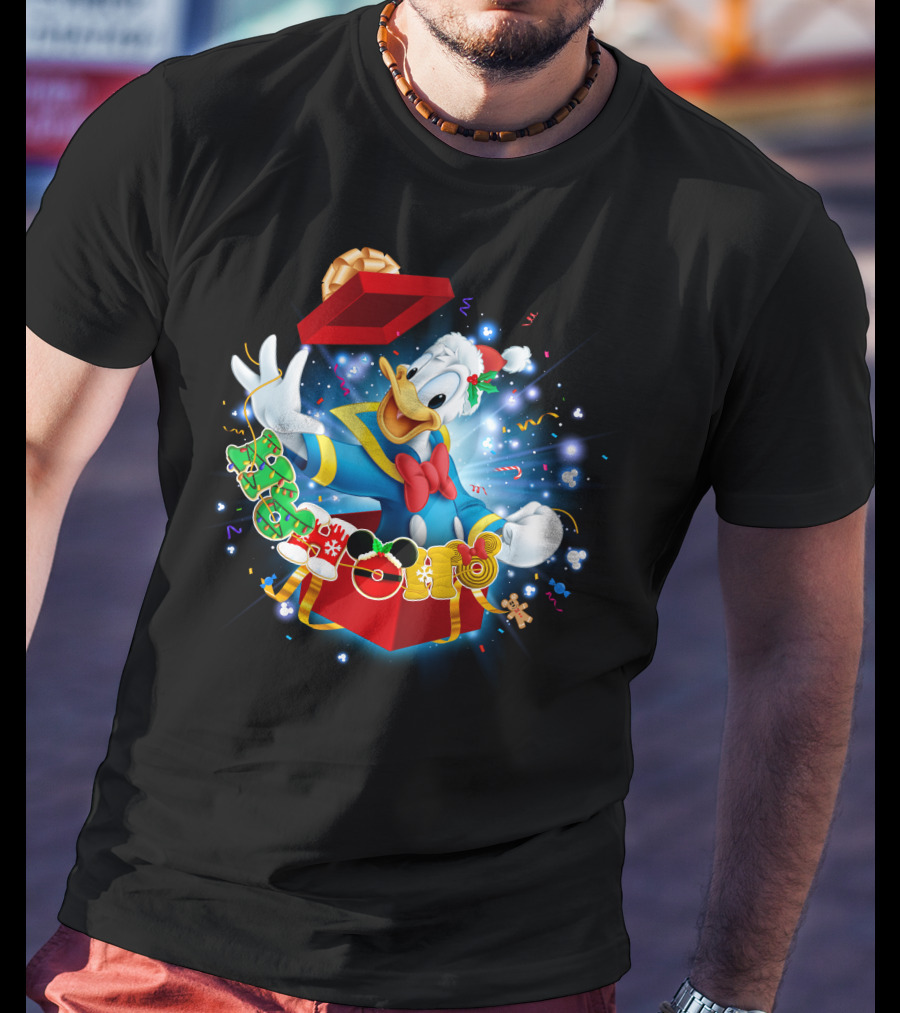 Donald Duck Christmas Magic Holiday Surprise T-Shirt